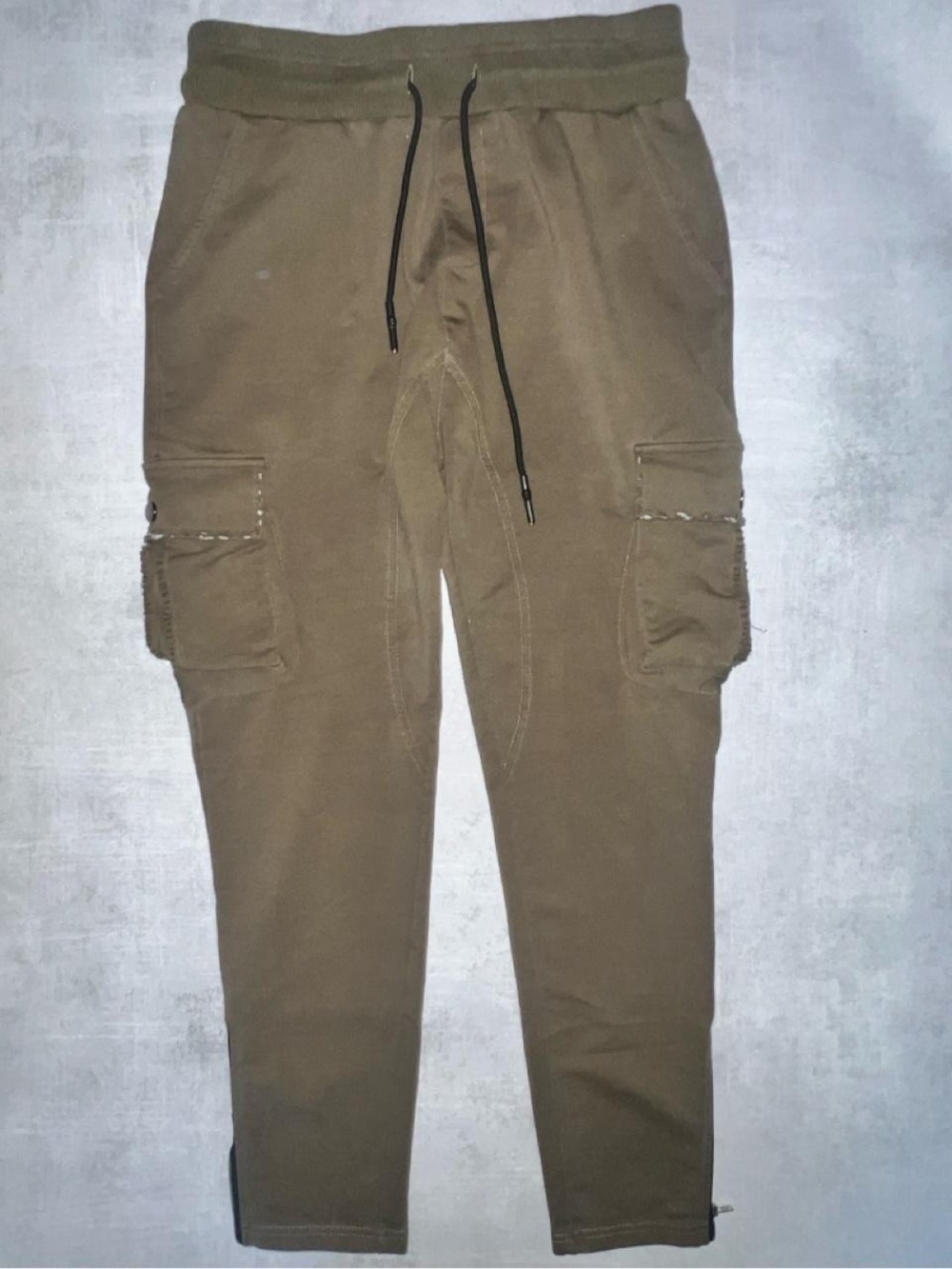 Size Up Apparel men's olive green cargo jogger pants